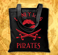 I Only Kiss Pirates Tote 