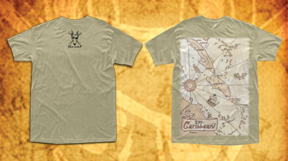 Pirates Map Adult Sea Wolf Tee